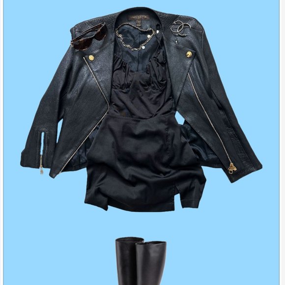 Louis Vuitton leather jacket size 38 - Picture 1 of 6